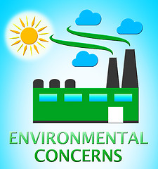 Image showing Environment Concerns Factory Shows Nature 3d Illustration