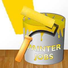 Image showing Painter Jobs Showing Painting Work 3d Illustration