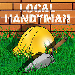 Image showing Local Handyman Represents Neighborhood Builder 3d Illustration