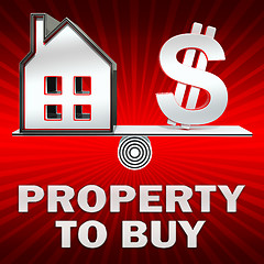 Image showing Property To Buy Displays Sell Houses 3d Illustration