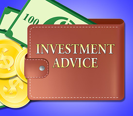 Image showing Investment Advice Meaning Invested Information 3d Illustration