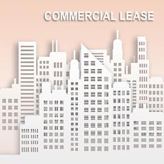 Image showing Commercial Lease Represents Office Property Buildings 3d Illustr