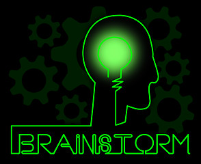 Image showing Brainstorm Brain Meaning Dream Up And Brainstorming