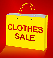 Image showing Clothes Sale Displays Cheap Fashion 3d Illustration