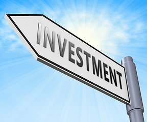 Image showing Investment Sign Means Trade Investing 3d Illustration