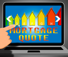 Image showing Mortgage Quote Displaying Real Estate 3d Illustration