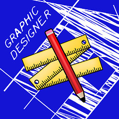 Image showing Graphic Designer Representing Designing Job 3d Illustration