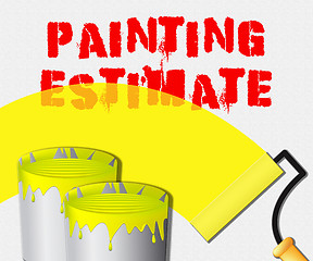 Image showing Painting Estimate Displays Renovation Quote 3d Illustration