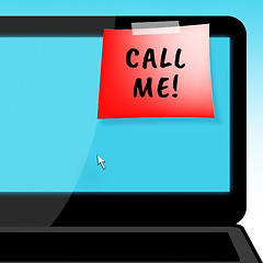 Image showing Call Me Shows Talk To Us 3d ILlustration