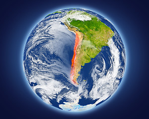 Image showing Chile on planet Earth