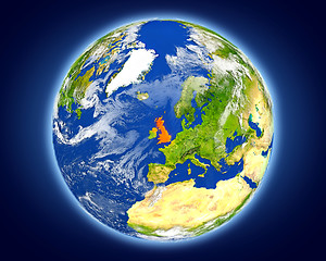 Image showing United Kingdom on planet Earth