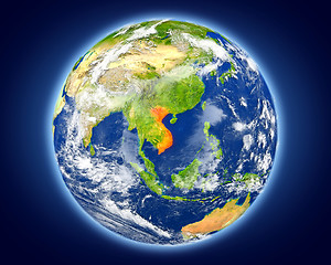 Image showing Vietnam on planet Earth