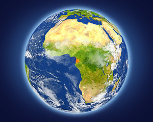 Image showing Equatorial Guinea on planet Earth