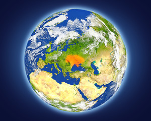 Image showing Ukraine on planet Earth