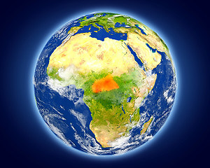 Image showing Central Africa on planet Earth