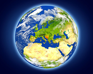 Image showing Bosnia on planet Earth