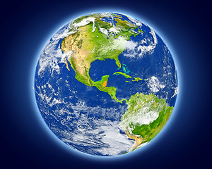 Image showing Belize on planet Earth