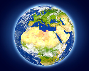 Image showing Libya on planet Earth