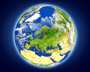 Image showing Estonia on planet Earth