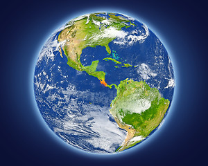 Image showing Costa Rica on planet Earth