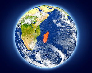 Image showing Madagascar on planet Earth