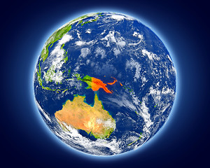 Image showing Papua New Guinea on planet Earth