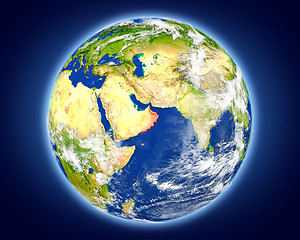 Image showing Oman on planet Earth