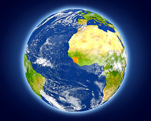 Image showing Sierra Leone on planet Earth