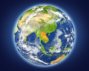 Image showing Laos on planet Earth