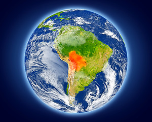 Image showing Bolivia on planet Earth