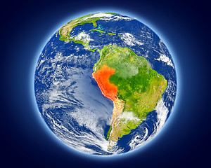 Image showing Peru on planet Earth