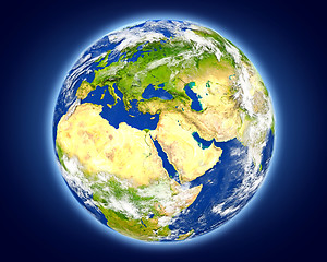 Image showing Jordan on planet Earth