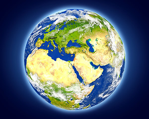 Image showing Israel on planet Earth