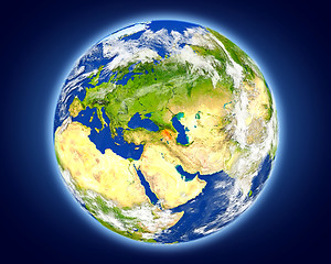 Image showing Armenia on planet Earth