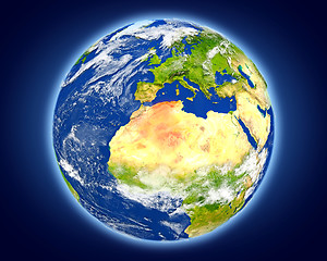 Image showing Algeria on planet Earth