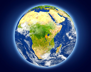 Image showing Burundi on planet Earth