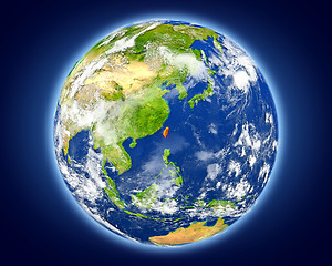 Image showing Taiwan on planet Earth