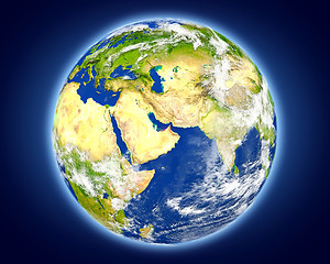 Image showing United Arab Emirates on planet Earth