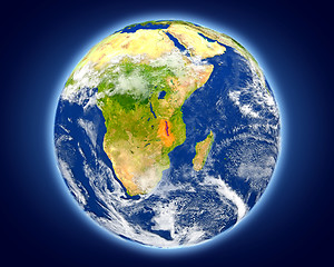 Image showing Malawi on planet Earth