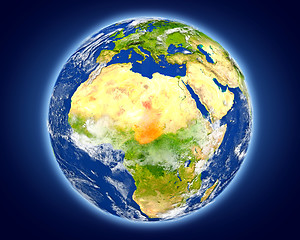 Image showing Chad on planet Earth