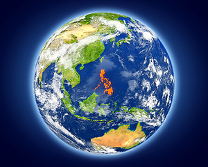 Image showing Philippines on planet Earth