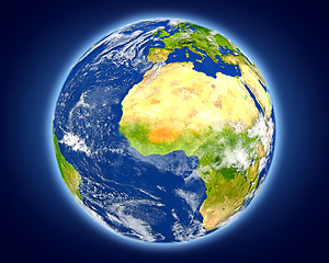 Image showing Burkina Faso on planet Earth
