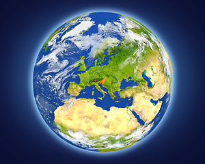 Image showing Slovenia on planet Earth