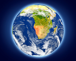 Image showing Namibia on planet Earth