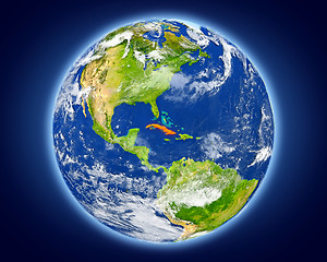 Image showing Cuba on planet Earth