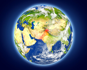 Image showing Pakistan on planet Earth