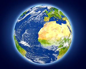Image showing Mauritania on planet Earth