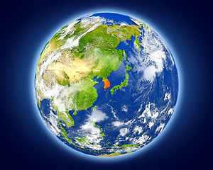 Image showing South Korea on planet Earth