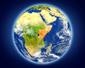 Image showing Kenya on planet Earth