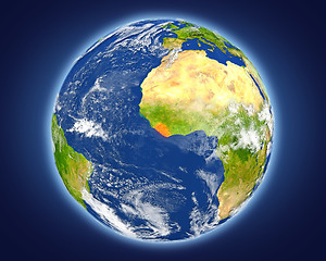 Image showing Liberia on planet Earth